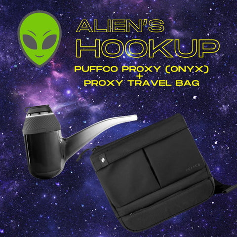 Proxy Bundle: Puffco Proxy Onyx & Black Travel Bag For Proxy