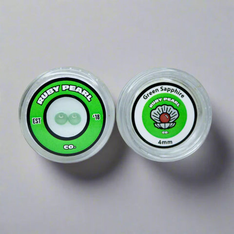 Ruby Pearl Co - Green Sapphire 4mm 2pk