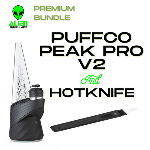 Puffco Peak Pro Onyx with Onyx Hot Knife