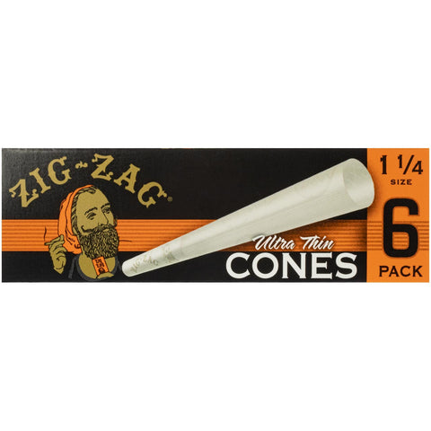 Zig Zag Ultra Thin Cones 1 1/4 6pk