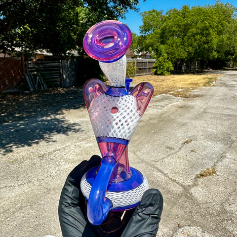 Tuggs Glass - Pink & Purple Recycler