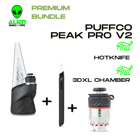 Puffco Peak Pro Onyx + Onyx Hot Knife + 3DXL Chamber