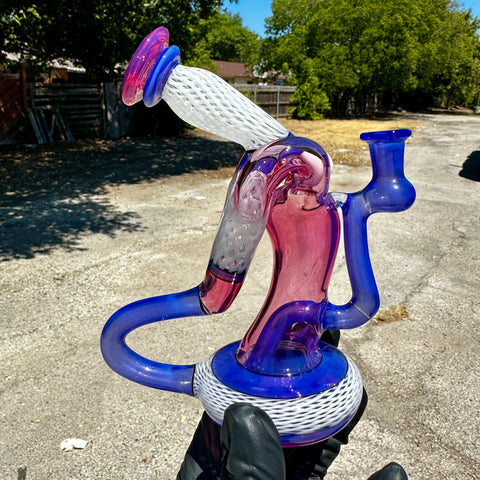 Tuggs Glass - Pink & Purple Recycler