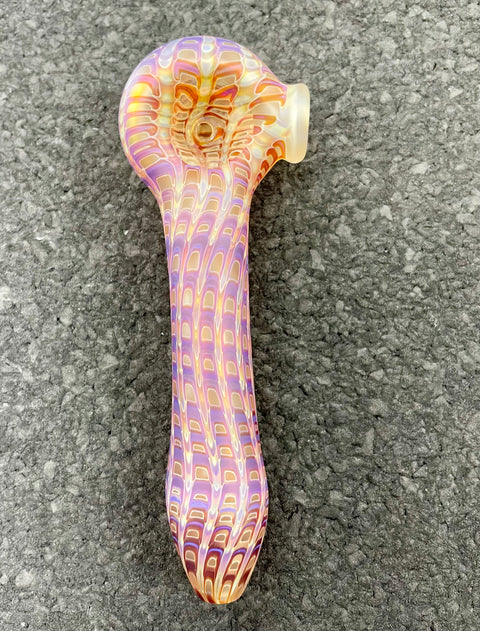 Wrap & Rake Frosted Pipe - Pink & Amber