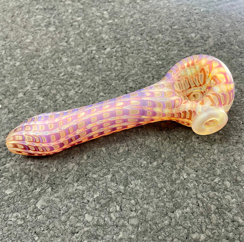 Wrap & Rake Frosted Pipe - Pink & Amber