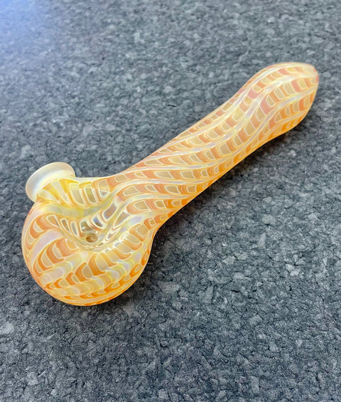 Wrap & Rake Frosted Pipe - Orange & White