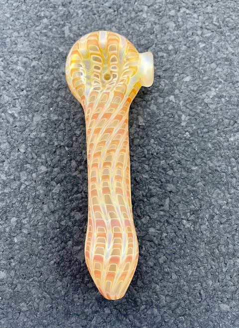 Wrap & Rake Frosted Pipe - Orange & White