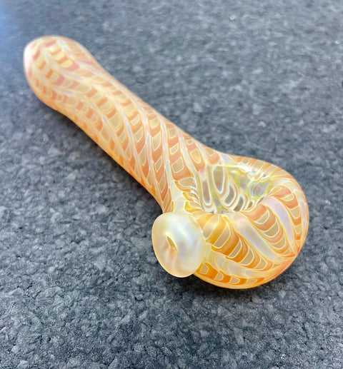 Wrap & Rake Frosted Pipe - Orange & White