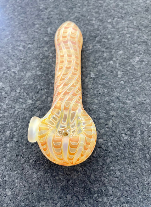 Wrap & Rake Frosted Pipe - Orange & White