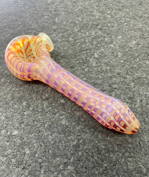 Wrap & Rake Frosted Pipe - Pink & Amber