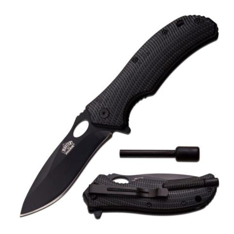 Master USA Spring Assist Knife- Black Tactical