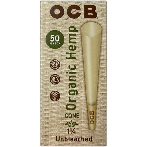 OCB Cones 50 Pack-Organic Hemp : 1 1/4