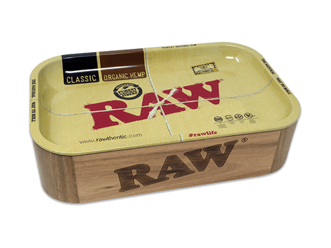 Raw Wood Cache Box w/ Tray - Mini