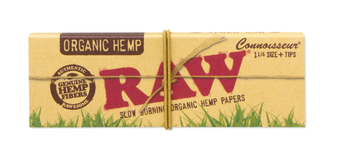 Raw Tips & Papers Connoisseur Organic Hemp 1 1/4