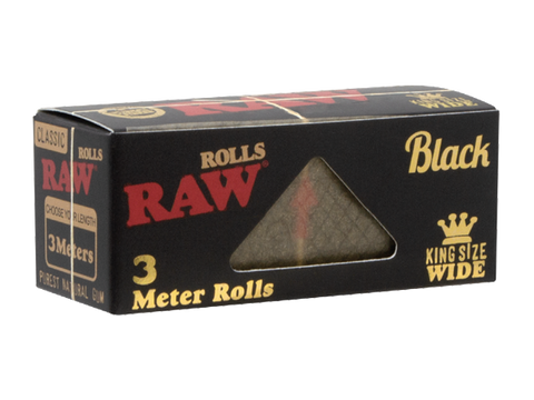 Raw Rolls 3 Meter Black Classic King Wide Size