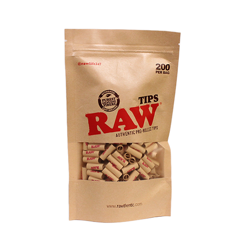 RAW Pre Rolled Tips 200ct Bag