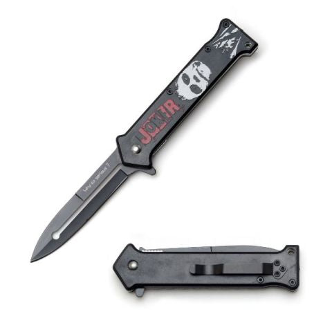 Snake Eye Tactical Spring Assisted Knife- Joker Black