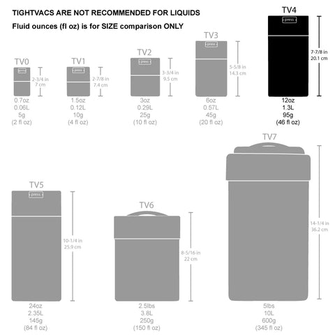 Tight Vac TV4 - 95 g / 12 oz / 1.3 liter