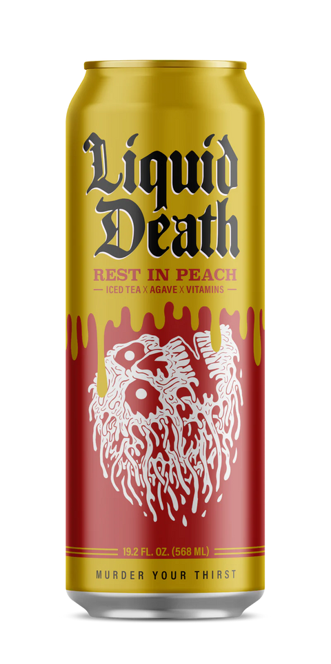 Liquid Death Rest In Peach Leafer 19.2oz