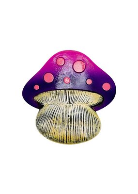 Fantasy Incense Holder - Flat Pink & Purple Mushroom