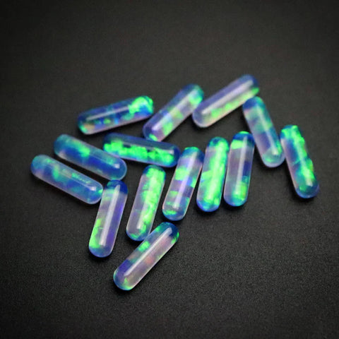 Blue Opal - Mini Opal Pillars (3X10mm) by Ruby Pearl Co.