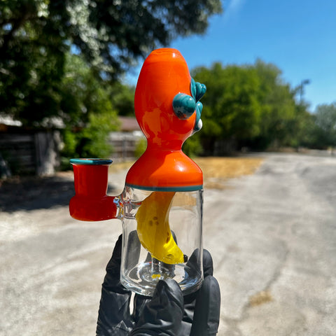 Catalyst Glass - Orange / Aqua Smokin' Chimp Rig