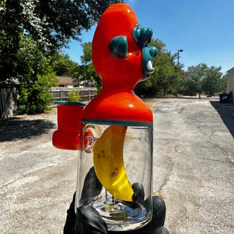 Catalyst Glass - Orange / Aqua Smokin' Chimp Rig