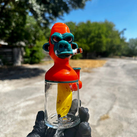 Catalyst Glass - Orange / Aqua Smokin' Chimp Rig