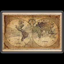 Antique World Map Mood Mat