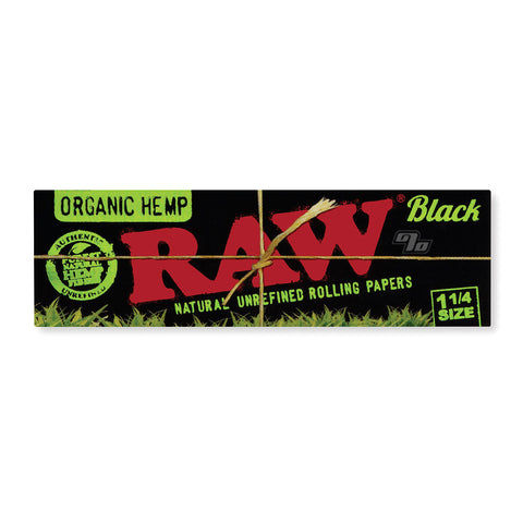 Raw Black Organic Hemp Papers 1 1/4