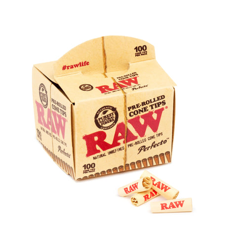 Raw Pre Rolled Cone Tips 100pk