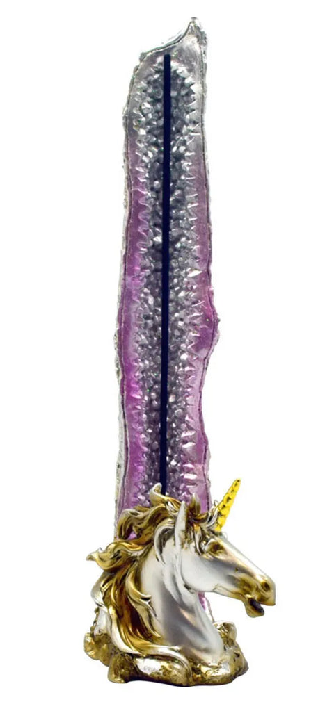 Fantasy Tower Incense Burner - Unicorn