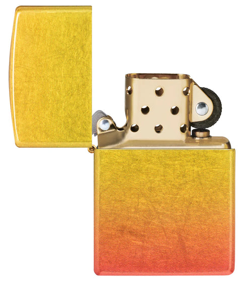 Zippo Lighter $45.95-Ombre Orange Yellow